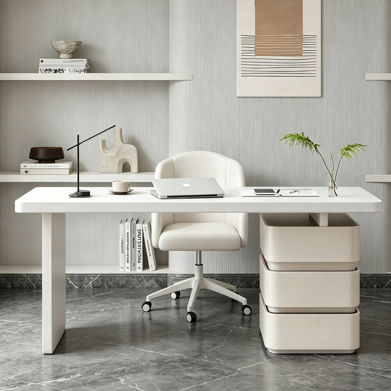 Petit bureau moderne de petite taille, H 29,53 po x l 62,99 po x P 23,62 po
