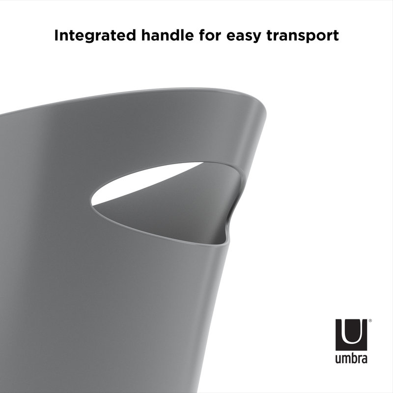 Charcoal Touchless Plastic Kids' Slim Trash Can