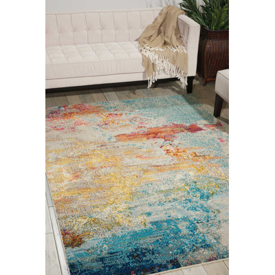 Adrihana Machine Woven Abstract Area Rug