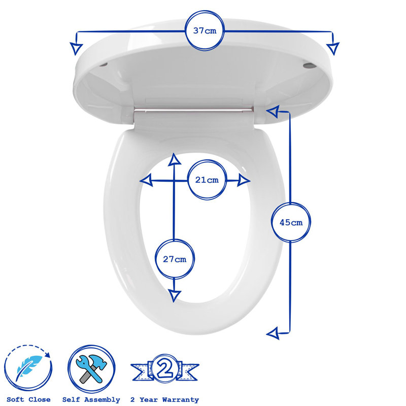 Soft Close Round Standard Toilet Seat