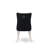 Denison Parson Dining Chairs - Button Tufted Nailhead Black Polyester Fabric Padded Chairs, Set of 2, Linen White-1233069990