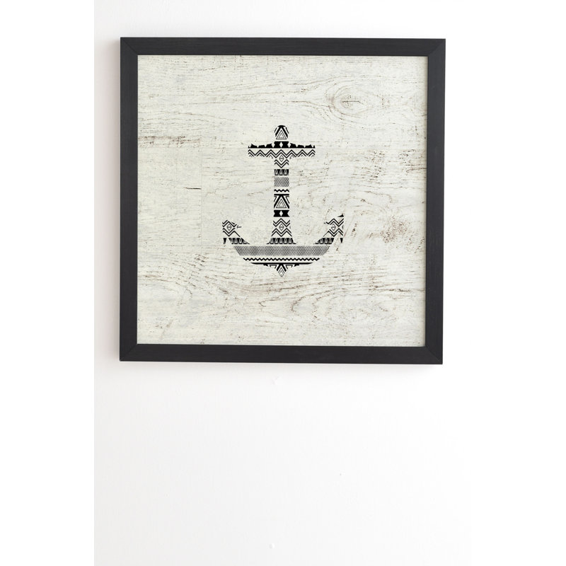 « girly tendance black aztec », impression sur bois, H 20 po x l 20 po x P 2 po, Armature en bambou, Pas de tapis