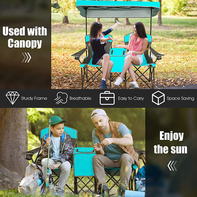 Ariaa Folding Camping Chair, Turquoise