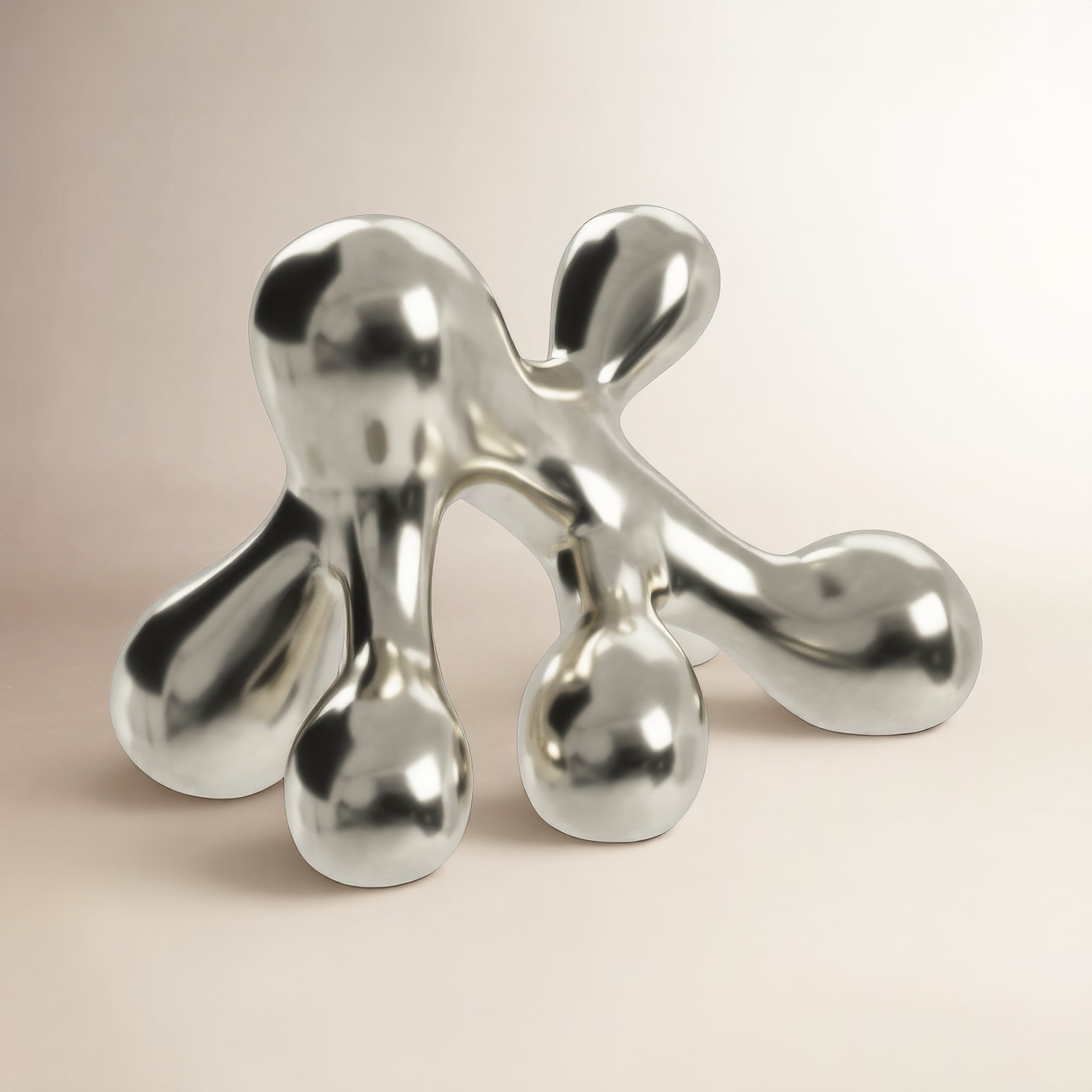 Denn Ceramic Sculpture, Silver