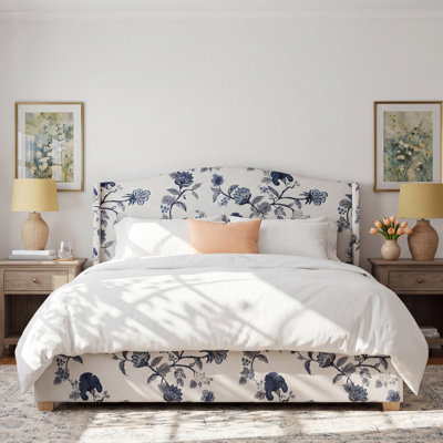 Allis Cotton Wingback Bed