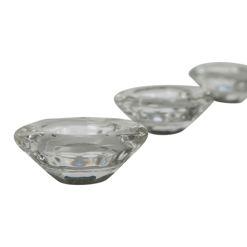3 Piece Glass Tabletop Tealight Holder Set