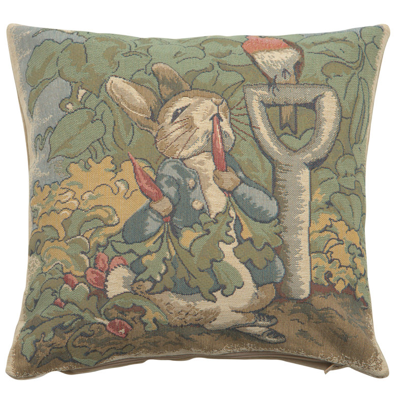 Peter Rabbit Beatrix Potter I European Cushion Covers, Green Animals 1