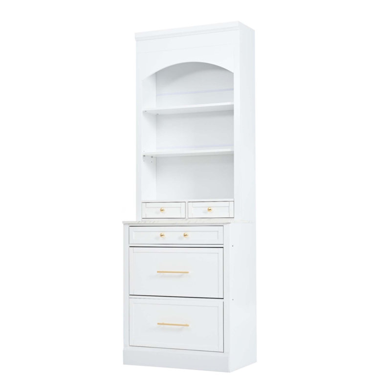 Garde-manger moderne de 83,7 pouces de hauteur, Blanc