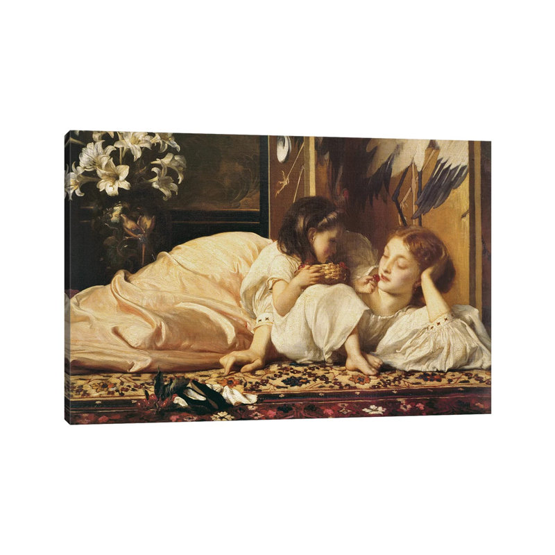 Mother And Child by Frederic Leighton - Wrapped Canvas Painting, 101.6 cm H x 66.04 cm W x 1.91 cm D