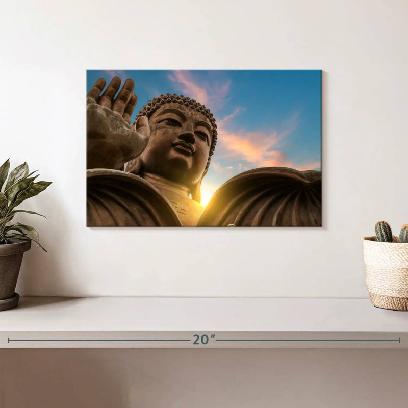 Bouddha du monastère Adella Po Lin, H 8 po x l 12 po