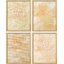 Motif industriel orange pastel grunge - ensemble de 4 reproductions de cadres photo simples-97762647-97762652