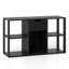 Bibliothèque à 5 cases avec tiroir de rangement, trousse anti-basculement, organisateur de rangement à compartiments noir-1969941523