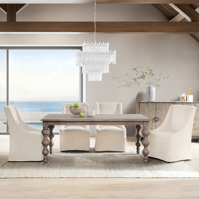 Pine Solid Wood Dining Table, 30" H x 72" L x 38" W