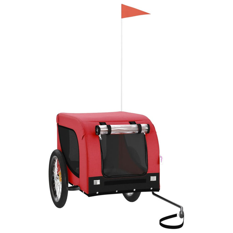 Iban Foldable Pet Bike Trailer, 136 x 69 x 73.5 cm, red