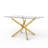 Modern Glass Dining Table Set For 4, 50" Rectangular Tempered Glass Dining Table With Velvet Upholstered Seats-116067013-116067011
