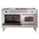 ILVE Nostalgie II Noblesse 60 in Dual Fuel Range 7 Burner, Griddle, Frenchtop