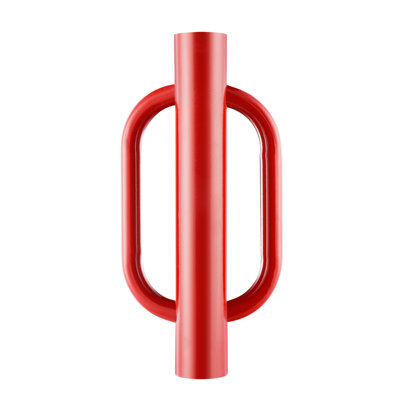 Piquet de clôture avec poignées, pilier T d'un diamètre intérieur de 4,11 po, pilon à main en acier au carbone 22LB robuste, trou de clôture de ferme pour canal en U, poteau de signalisation, poteau en bois, rouge