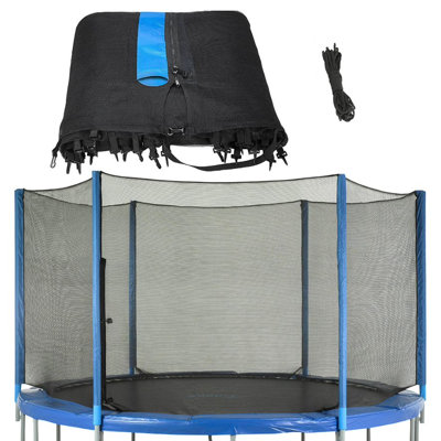 Filet d'enclos de trampoline Machrus Upper Bounce, pour cadre rond de 14 pi, utilisant 6 poteaux droits