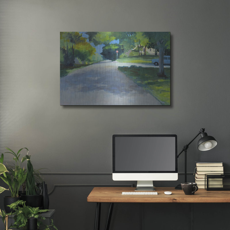 Art mural luxueux «Beacon Street» par Jan L. Waldron, H 24 po x l 36 po