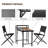3PCS Patio Bistro Set