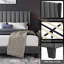 Upholstered Bed Frame with Channel Tufted Headboard-77082534-77082535