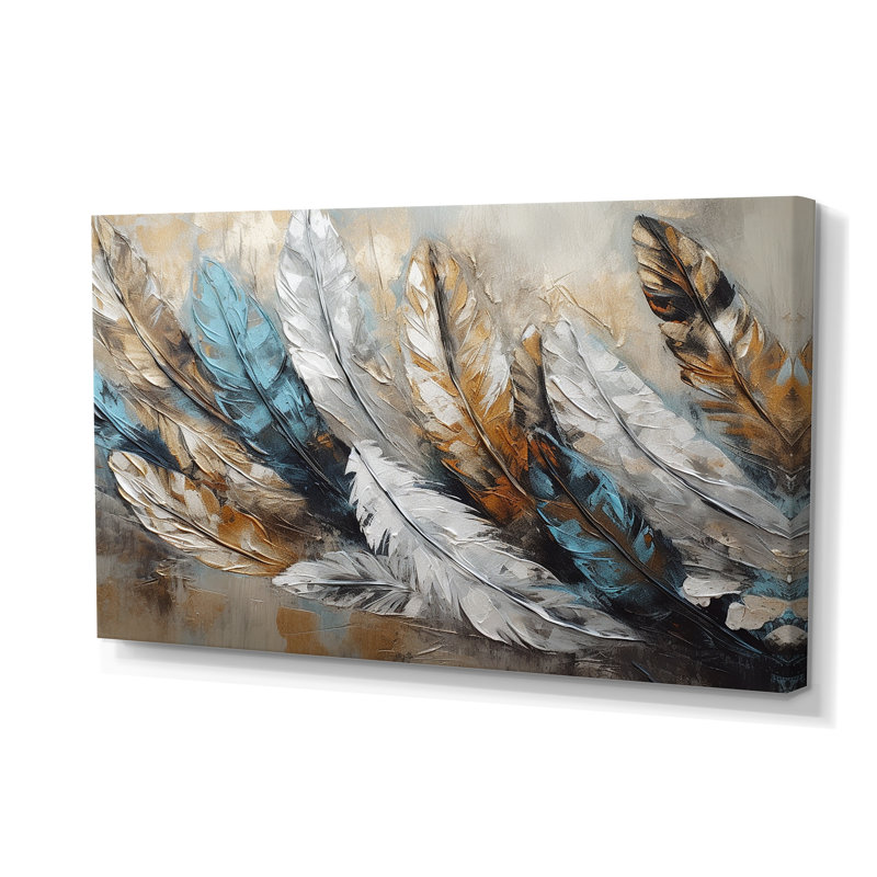 «Gold Feather Extravaganza II - Glam Feather», art mural