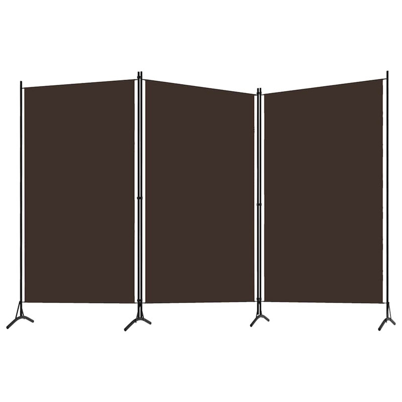 Paravent 3 panneaux vidaXL brun 102,4 po x 70,9 po, 3, H 70,87 po x l 102,36 po x P 1,6 po, Brun
