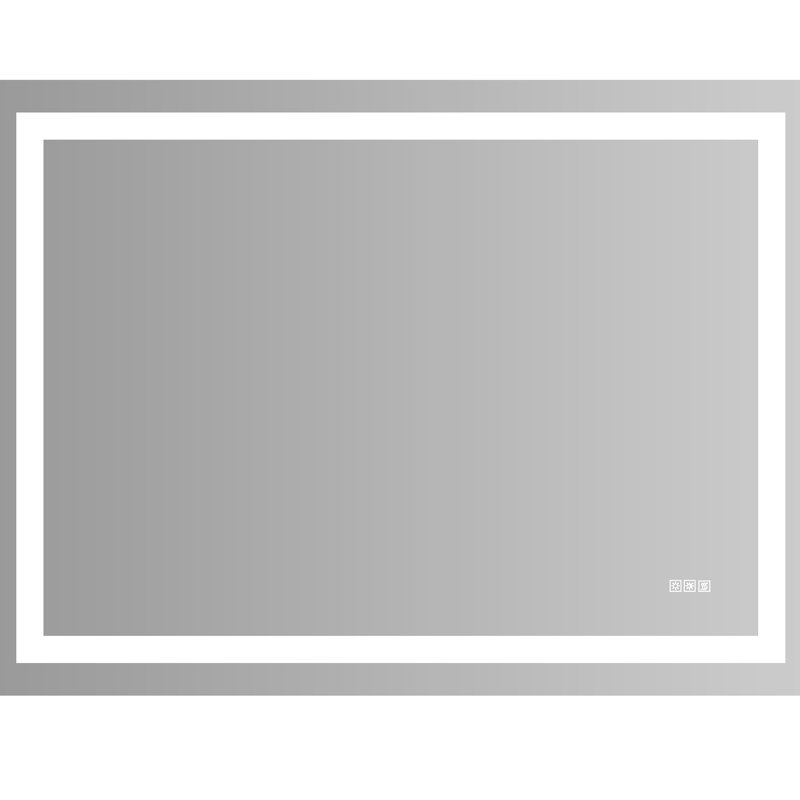 Miroir de salle de bain 48 x 36 pouces à DEL - brouillard, lumières personnalisables à des fins diverses, meuble-lavabo à installation simple avec luminosité variable et interrupteur de couleur, facile à installer