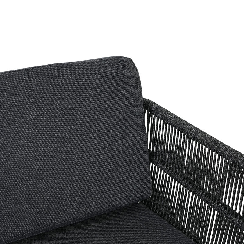 Ensemble de 2 chaises de salle à manger d'extérieur, Gris, Gris
