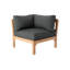 Monterey Teak Outdoor Lounge Corner Chair with Sunbrella Cushions-1597202424
