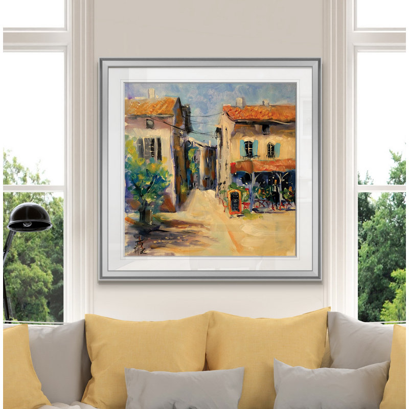 « france i », peinture, H 16 po x l 16 po x P 1,5 po, Encadrement argenté