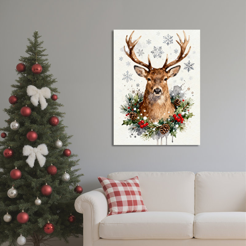 Art mural sur toile, flocon de neige d'hiver, H 36 po x l 24 po