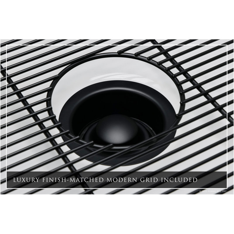 32.75" L x 19.88" W Double Basin Farmhouse Kitchen Sink with Accessories, Matte Black Accessories