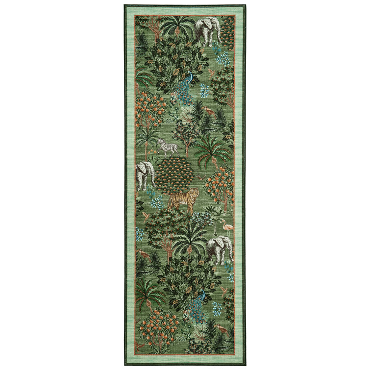 Machine Washable Rug Non-Slip Area Rug Durable Floor Carpet Easy-Cleaning Rug for Living Room Playroom Bedroom