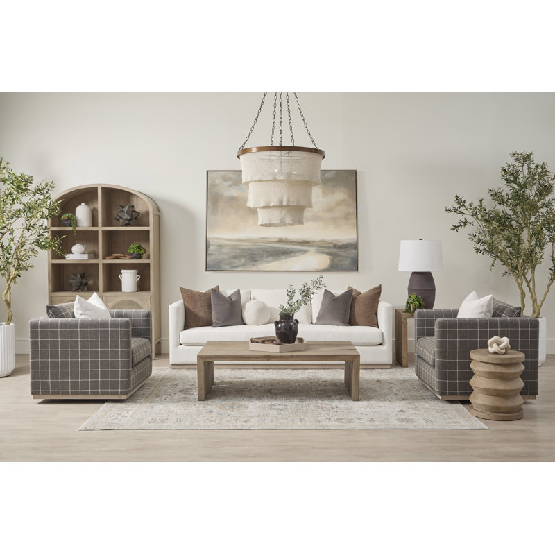 Fauteuil club pivotant en tissu Siena