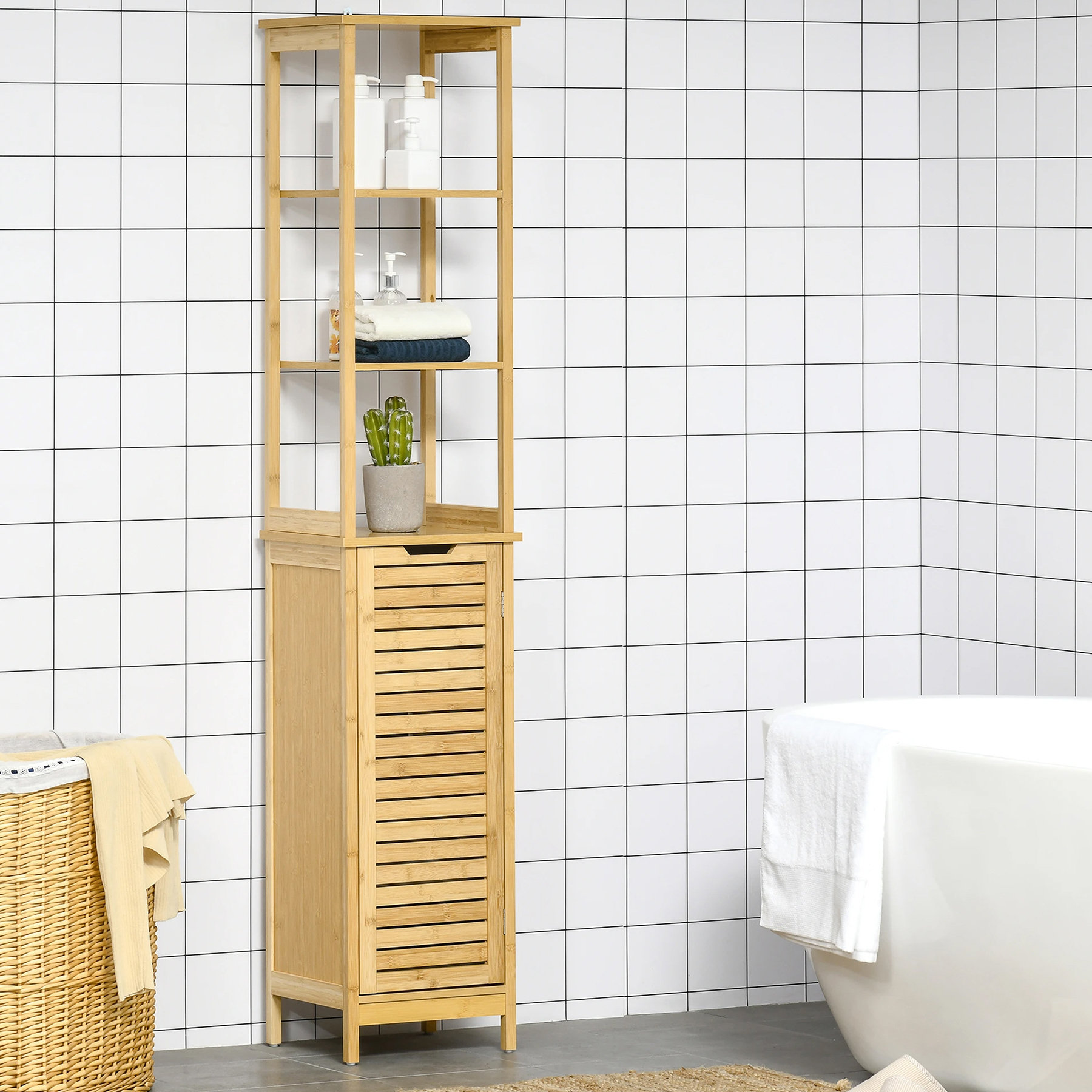 Brunetto Bamboo Bathroom Shelf Rebrilliant Finish: Natural