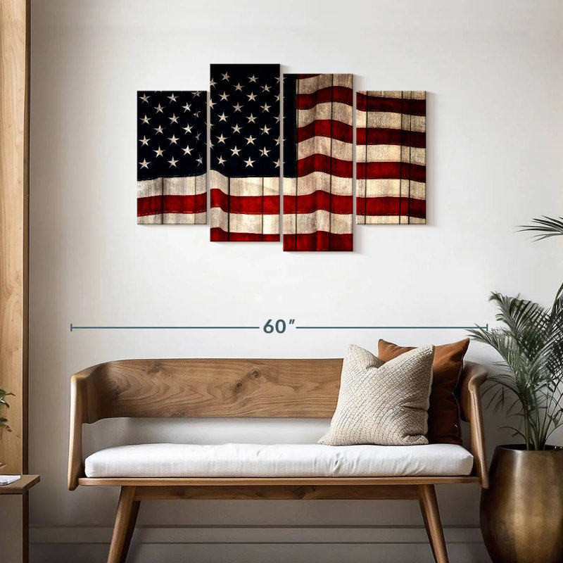 Drapeau américain Borges, H 27 po x l 43 po