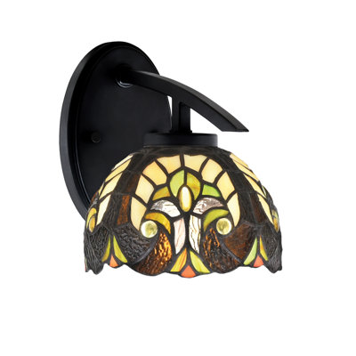 Applique murale encastrée en finition graphite avec verre tourbillon onyx 4 po Kurve