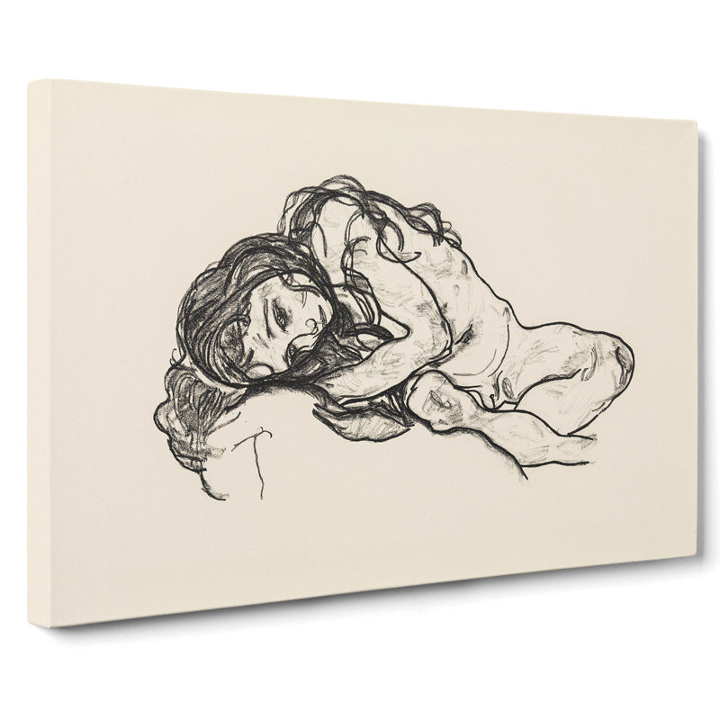 Portrait of a Woman Vol.4 by Egon Schiele - Wrapped Canvas Drawing - Wrapped Canvas, 35cm H x 50cm W x 3cm D