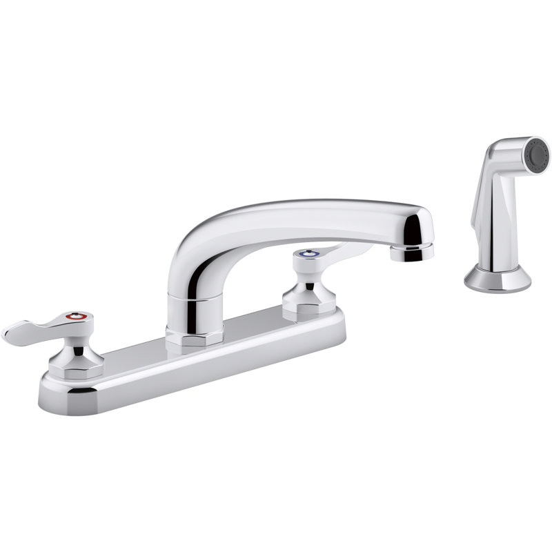 , 1,8 gpm bowe 1,8 gpm évier de lavabo de cuisine avec bec de balançoire de 8-316 po, rince-légumes de finition assortie, débit aéré et poignées leviers Triton
