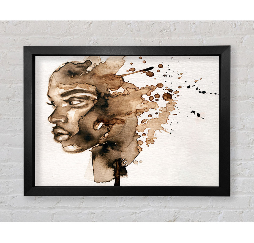 The Splatter Of Ink Portrait Gerahmter Druck