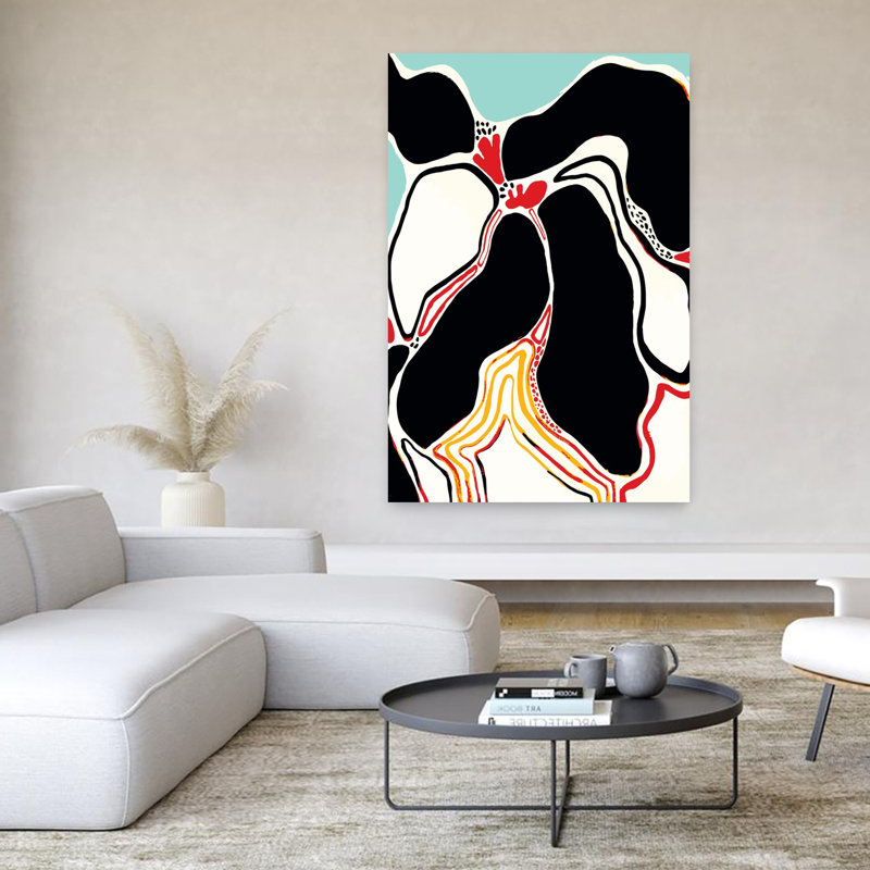Contemporary Art Bold Classic Flower Ocean Wall Art by Sarah Fitzgerald - Wrapped Canvas Print, 152.4 cm H x 101.6 cm W