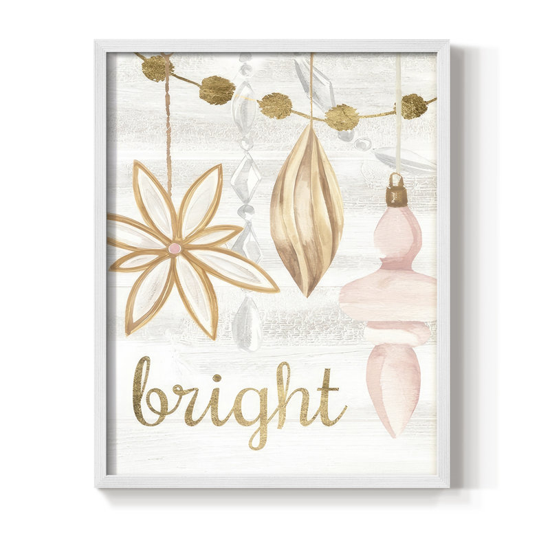 Impression encadrée de la collection Elegant Ornaments - bois massif, H 11 po x l 9 po, Blanc