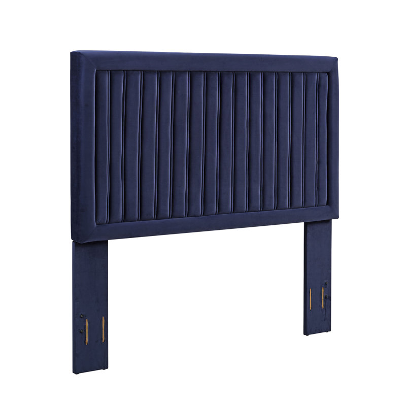 Tête de lit tapissier Gerke, Très grand, Bleu marine