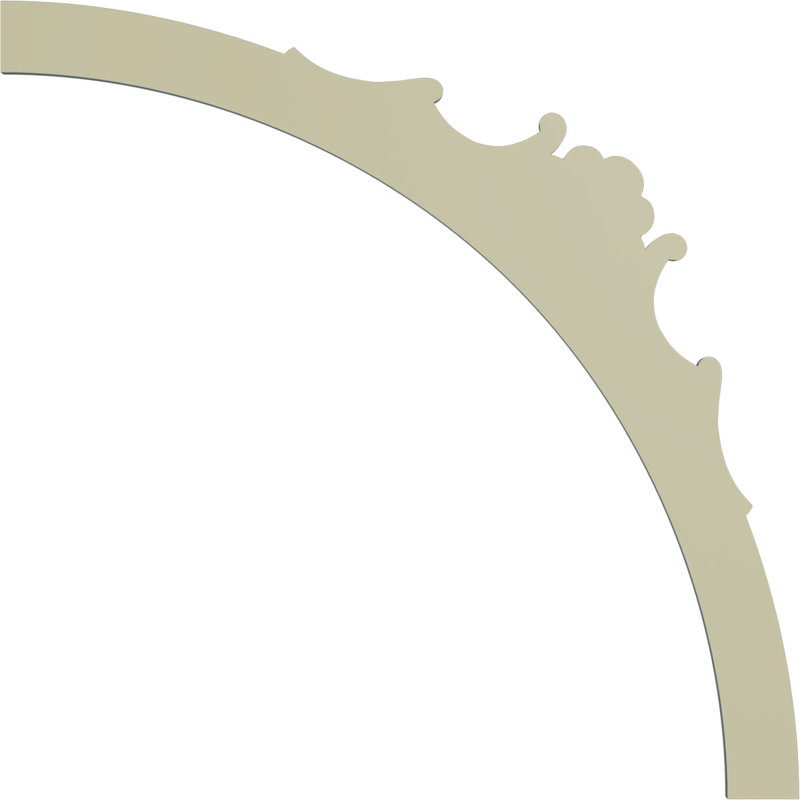 Shell Ceiling Ring Kit, 93.375'' H x 93.375'' W, Single (1/4 of a Complete Circle)