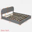 Lit plateforme tapissier avec système de rangement hydraulique Semmie-2071492455-2071492249