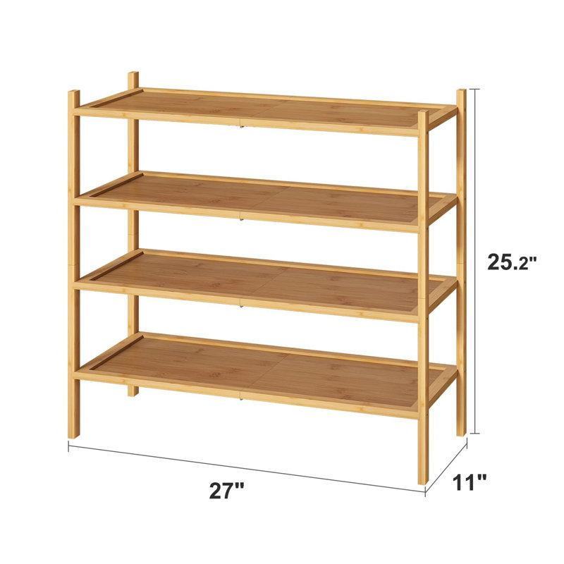 16 Pair Shoe Rack, Natural