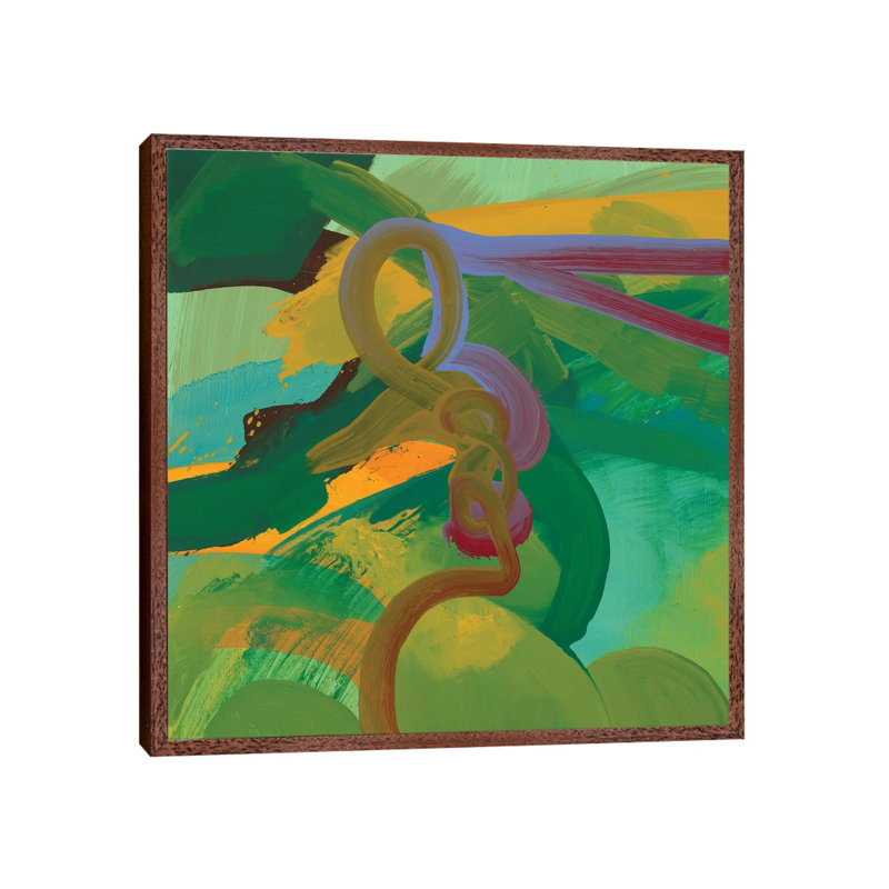 Twist by Pamela Staker - Painting on Canvas, Classic Brown Wood Framed, 66.04 cm H x 66.04 cm W