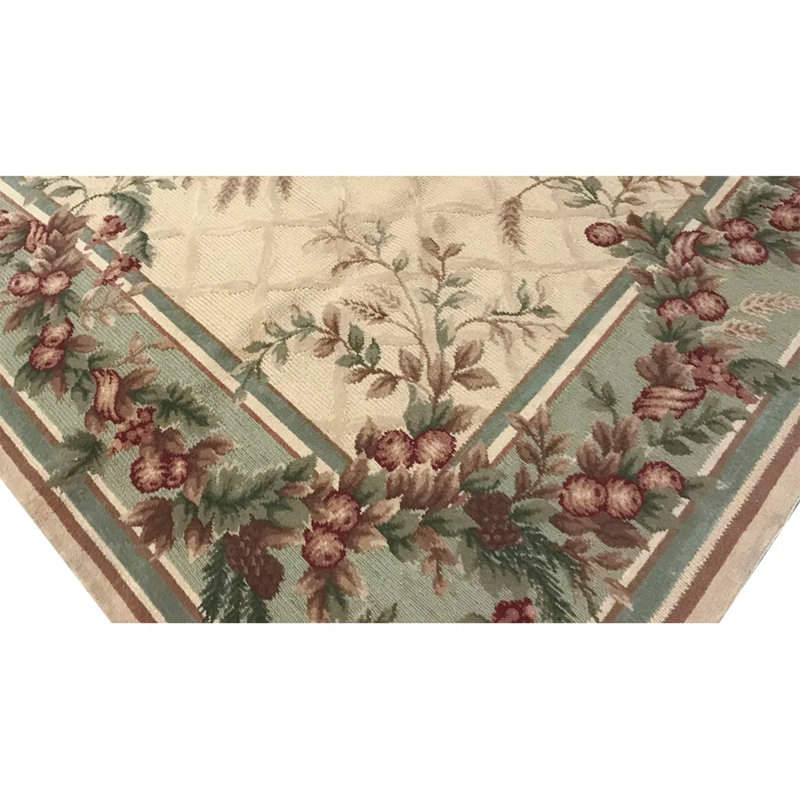 Savonile Ravenna Azm Wool Floral Area Rug, Rectangle 10' x 14'