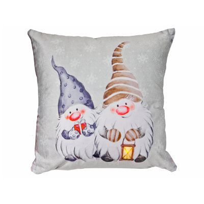 Double Gnome Square Velvet Pillow Cover & Insert
